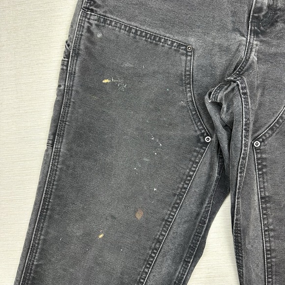 Vtg Y2K Carhartt Double Knee Carpenter Pants Womens 8 Relaxed Fit Black 32x29.5 - Picture 6 of 16